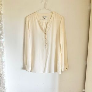 Banana Republic • Silk Top w/ Gold Buttons